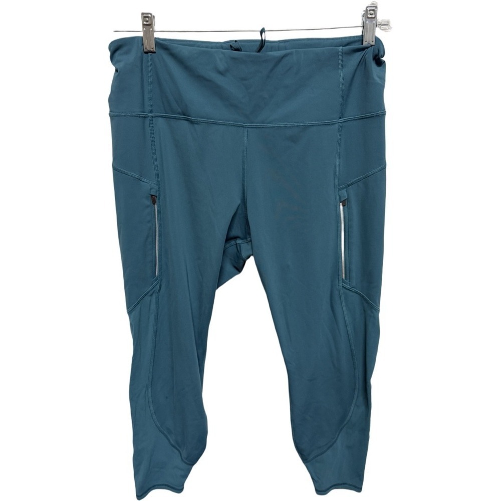 Athleta Rainier Tight Legging Womens XL Blue Stretch Active Elastic Waist